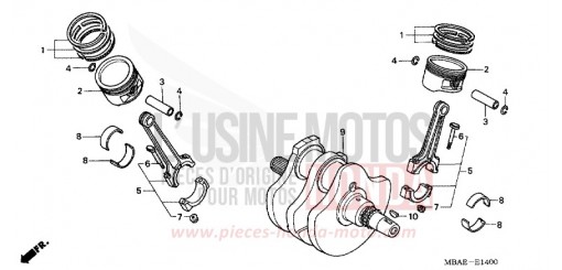 VILEBREQUIN/PISTON VT750C21 de 2001